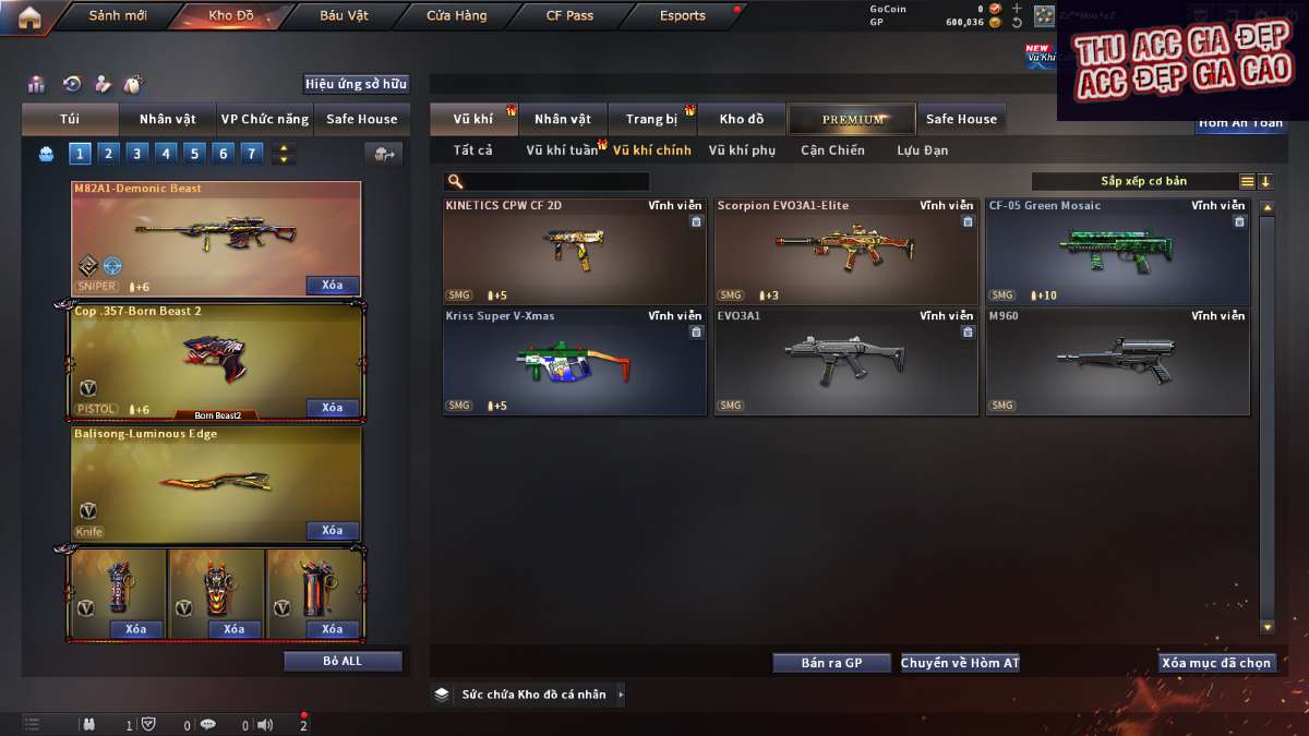shop acc cf uy tin gia re